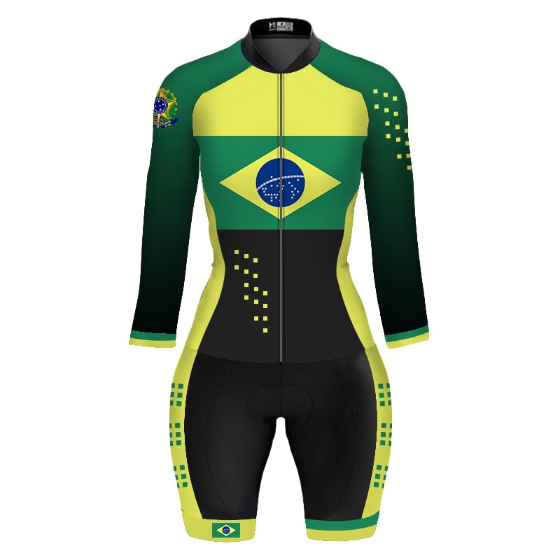 Conjunto Ciclista Triathlon Brasil Team