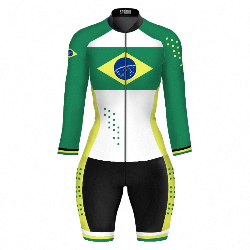Conjunto Ciclista Triathlon Brasil Team
